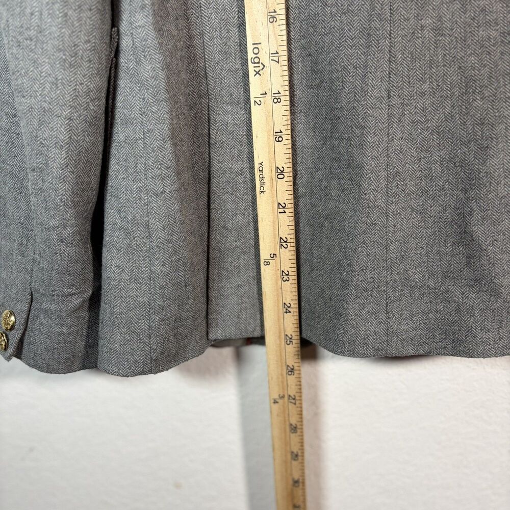 Banana Republic Women’s Italian Yarn Wool Blend Gray Blazer Size 8 Stretch - Picture 11 of 12